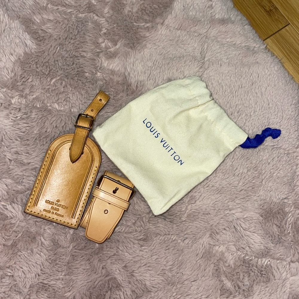 Louis Vuitton Luggage Tag and Poignet Set
